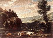 BONZI, Pietro Paolo Landscape with Shepherds and Sheep  gftry Spain oil painting artist